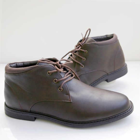London Fog Casual Leather Chukka Shoes Brown Men\'s Size 11 NEW main image 6